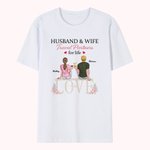 Maglietta personalizzata di San Valentino per i partner di viaggio di marito e moglie: amore eterno