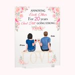 Personalized Annoying Each Other Couple Sitting on Chairs Cheers Flower   Acrylic Plaque Boyfriend Gifts House Decorations