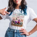 Gepersonaliseerde Besties Side By Side Always Be Connected By Heart Bloemen T-shirt Beste Vriend Cadeau Gelukkige Verjaardag Cadeau