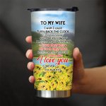 Personalizzato I Love You to My Wife or Husband Sunflower 20oz Tumbler San Valentino Natale Anniversario Uso quotidiano