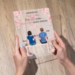 Personalized Annoying Each Other Couple Sitting on Chairs Cheers Flower   Acrylic Plaque Boyfriend Gifts House Decorations