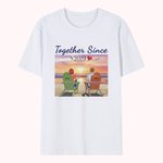 Personalised Together for Years Sunset Summer Beach Vacation Couple  T-shirt
