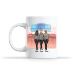 Personalisierte Mutter und Tochter, weiße Keramiktasse, Geschenk für Frauen, Fassungsvermögen: 11 Unzen oder 15 Unzen