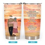 Personnalisé Forever Love Many Years Old Couple Sunset 20oz Tumbler Valentine's Day Daily Use
