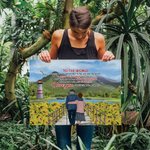 Personalized I Love You Partner Couple to the World Sunflower Poster Frameless Painting Valentine's Day Birthday Home Decoration