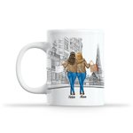 Personalized Love Between A Mother and Daughters White Ceramic Mug