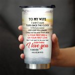 Personalized I Love You First Love Sunset Old Couple 20oz Tumbler Daily Use Easy to Take Birthday Anniversary Gift
