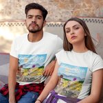 Personalised Sunflower Summer Vacation Husband and Wife T-shirt Couple Gift