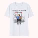 T-shirt personnalisé de promenade de ville de fille de mère d'ami de famille voyage de jour de mère