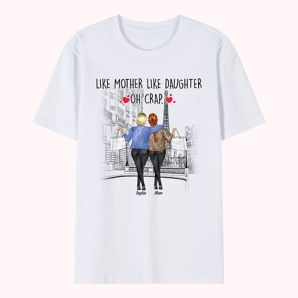 Personalized Family Mother Like Friend Daughter City Walk T-shirt Mother's Day Travel