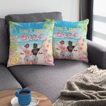 Personalized Besties Girls Trip I Love You to the Beach and Back Throw Pillow Cover Friend Gift Home Decoration