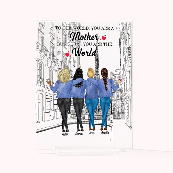Personalisierte beste Mutter für immer Liebespaare Acryl-Plakette Geburtstag Acryl-Dekoration