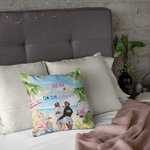 Personalized Are We Drunk Bitch We Might Be Best Friends on Beach Throw Pillow Cover Gift for Friend for Living Room