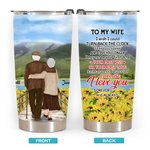 Personalizzato I Love You to My Wife or Husband Sunflower 20oz Tumbler San Valentino Natale Anniversario Uso quotidiano