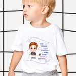 Personalised Back to School Gift Student Girl Boy with Drawing Board Elements Kid T-shirt School Season