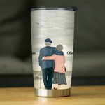 Personalized I Love You You Are the World Seagull Accompany 20oz Tumbler Birthday Christmas Anniversary Daily Use