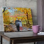 Personnalisé je t'aime pour toujours vieux Couple automne feuilles tombées affiche sans cadre peinture noël peinture décorative