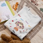 Personalized Girl Boy School Life Childlike Colorful Background  Kid T-shirt  Graduation  Home