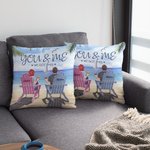 Personnalisé votre et moi nous avons ce Couple loisirs vacances d'été jeter taie d'oreiller cadeau d'anniversaire canapé décor