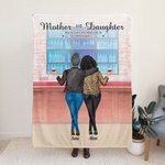 Gepersonaliseerde Moeder en Dochter Beste Vriend Voor Altijd Shopping Deken Moederdag Thanksgiving Day Gift voor haar