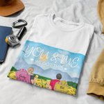 Personalized Sunflower Summer Vacation Couple Travel T-shirt for Birthday Anniversary Gift