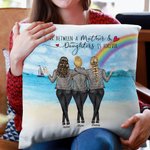 Personnalisé l'amour entre une mère et sa fille est pour toujours jeter taie d'oreiller meilleur cadeau pour la décoration de la maison mère