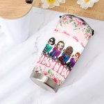 Personalised Tumbler Besties Cheers Flowers Best Friends 20oz Tumbler Gift for Her Bestie Gift