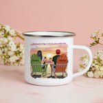 Gepersonaliseerde Ik Hou Voor Altijd Koppel Strand Zonsondergang Emaille Mok Makkelijk Schoon Te Maken Verjaardag Kerstmis Valentijnscadeaus