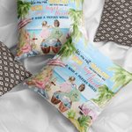 Personnalisé We're Sage and Hood Besties Best Friends Beach View Throw Pillow Cover Friend Gift Bedroom Decor