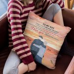Personalized To My Wife I Love You Anniversary Old Couple Throw Pillow Cover Husband and Wife Anniversary Wedding Gift