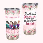 Personalised Tumbler Besties Cheers Flowers Best Friends 20oz Tumbler Gift for Her Bestie Gift