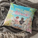 Personalized Besties Girls Trip I Love You to the Beach and Back Throw Pillow Cover Friend Gift Home Decoration