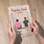 Personalized Couple Sitting on Swing Together Flower Decoration Acrylic Plaque Girlfriend Gifts House Decorations