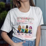 Personlig T-shirt Besties Bouquet Best Friend Forever Never Apart T-shirt Friend Födelsedagspresent Bästa vän Gåva