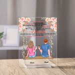 Personalized Couple Sitting on Swing Flower I Love You Forever  Acrylic Plaque Girlfriend Gifts Acrylic Decoration