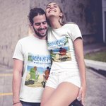 Spersonalizowana plaża Letnie wakacje Para Ty i Ja Koszulka podróżna Prezent rocznicowy do codziennego noszenia