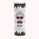 Personalized Reward Children Encourage Crayon Straight Skinny Tumbler Back to School Gifts