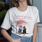Personalized Best Friend Forever Never Apart Besties Sitting Under Tree T-shirt Gift for Best Friend Best Friend Gift