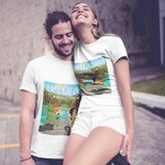 Gepersonaliseerd Jij en Ik We Hebben Deze Zomer Vakantie T-shirt voor Paren