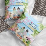 Personalised Best Bitches Keeping Each Other Sane Best Friends Beach View Throw Pillow Cover Gift for Friend for Living Room