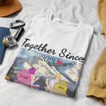 T-shirt personnalisé de voyage de couple de vacances d'été de montagne vêtements quotidiens de la Saint-Valentin