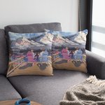 Poème d'amour personnalisé je t'aime neige montagne paysage vacances jeter taie d'oreiller anniversaire cadeau canapé décor 2