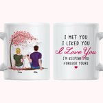 Personalized I Met You I Liked You I Love You Couple Celebration White Ceramic Mug Couple Gift