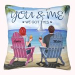 Personnalisé votre et moi nous avons ce Couple loisirs vacances d'été jeter taie d'oreiller cadeau d'anniversaire canapé décor
