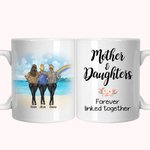 Personalized Mother and Daughter Best Friends Rainbow  White Ceramic Mug Gifts For Mom Daughter
