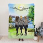 Personnalisé mère et fille meilleur ami pour toujours du coeur couverture fête des mères Thanksgiving jour cadeau commémoratif