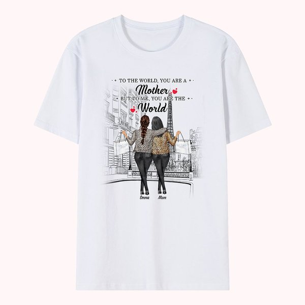 Personalized One and Only Best Mom Daughter Accompanied by City Walk T-shirt Sport