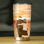 Personnalisé vieux couple regardant le coucher du soleil 20 oz gobelet anniversaire utilisation quotidienne