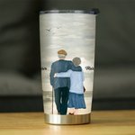 Personalized I Love You When I Met You Old Couple Walk Seaside 20oz Tumbler Christmas Birthday Valentine's Day Daily Use