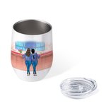Personalized Mother And Daughter Forever Linked Together Wine Tumbler Suitable for Hot and Cold Liquids Mother's Day Gift